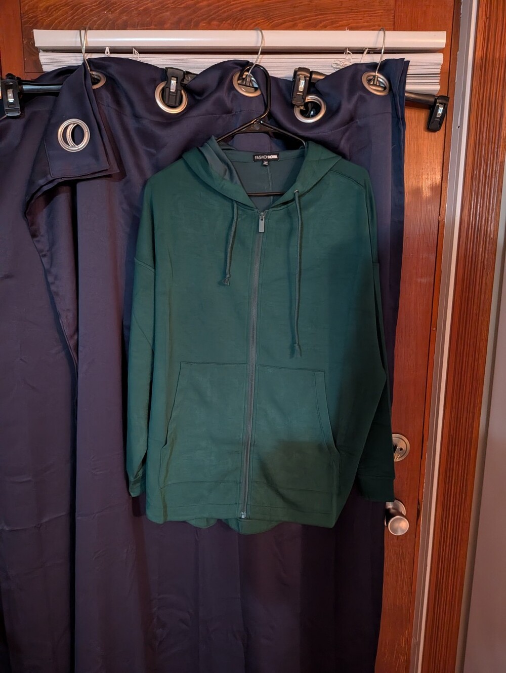 New Fashion Nova Size Small Green Hoodie Full Zip